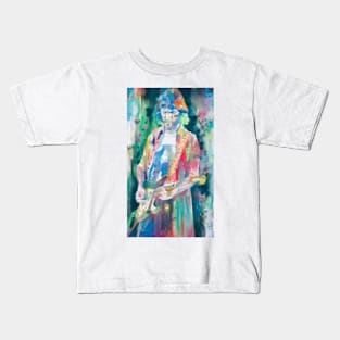 ERIC CLAPTON watercolor portrait .3 Kids T-Shirt